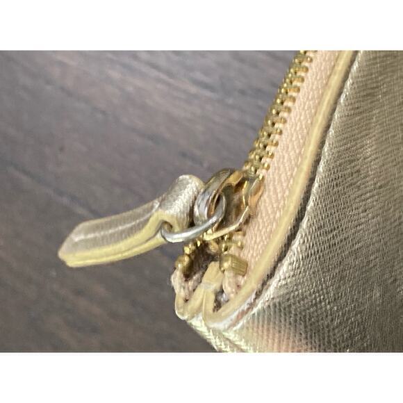 Lilly Pulitzer Gold Clear Makeup Travel Pouch Cosmetic Pencil Case Bag - Picture 6 of 10